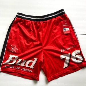 Budweiser Unisex Novelty Shorts| Size Small| Red NWT